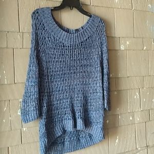Mudd Bi-level Blue Knit Sweater